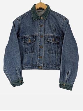 Disney 90s Winnie Pooh Embroidered Denim Barn Coat Jacket Corduroy Small